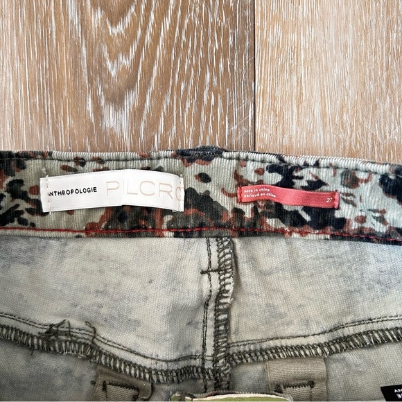 Anthropologie Pilcro Camouflage Corduroy High Rise Skinny Pants - Picture 4 of 7